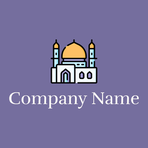 Mosque logo on a Deluge background - Religion et spiritualité