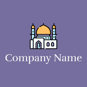 Mosque logo on a Deluge background - Religieus