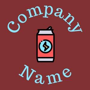 Energy drink logo on a Tall Poppy background - Comida & Bebida