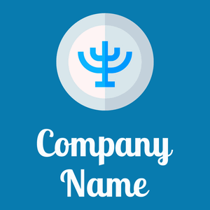 Hanukkah on a Cerulean background - Religión