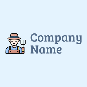 Farmer on a Alice Blue background - Landwirtschaft