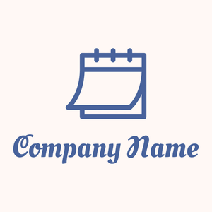 Calendar logo on a beige background - Abstrait