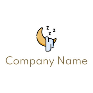 Sleeping logo on a White background - Abstracto