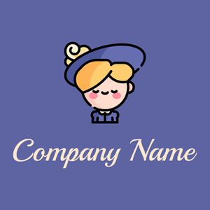 Woman logo logo on a purple background - Moda & Beleza