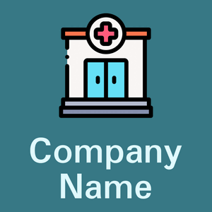 Clinic logo on a Astral background - Medical & Farmacia