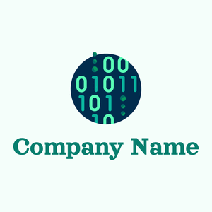 Binary code logo on a Mint Cream background - Negócios & Consultoria