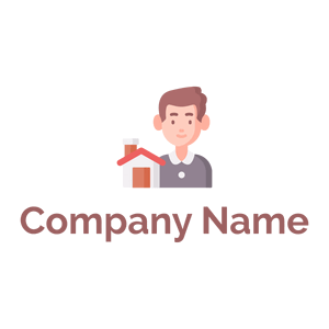 Real estate agent logo on a White background - Abstrait
