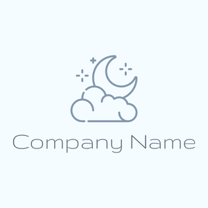 Night logo on a Alice Blue background - Abstrakt