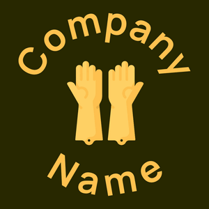 Cleaning gloves logo on a Dark Green background - Limpieza & Mantenimiento
