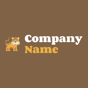 Tiger logo on a Dark Wood background - Tiere & Haustiere