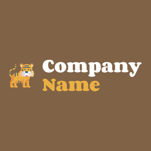 Tiger logo on a Dark Wood background - Animaux & Animaux de compagnie