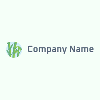 Bamboo logo on a Mint Cream background - Floral