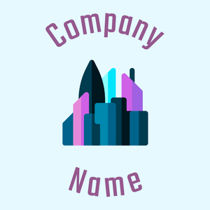 City on a Light Cyan background - Tecnología