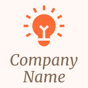 Light bulb logo on a Seashell background - Abstrait