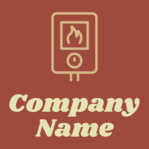 Water heater logo on a Cognac background - Reinigung & Wartung