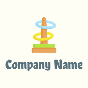 Ring toss logo on a Ivory background - Unterhaltung & Kunst