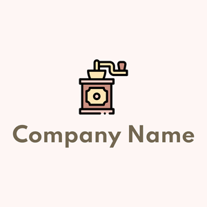 Coffee grinder logo on a Snow background - Alimentos & Bebidas