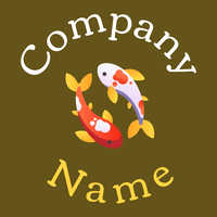 Koi fish on a Antique Brass background - Eten & Drinken