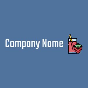 Strawberry juice logo on a San Marino background - Alimentos & Bebidas