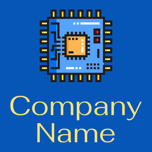 Cpu logo on a Cobalt background - Tecnologia