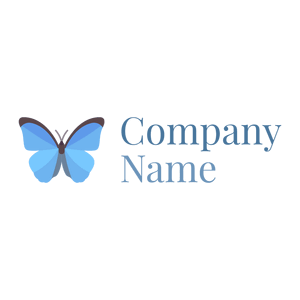 Cornflower Blue Butterfly on a White background - Abstracto