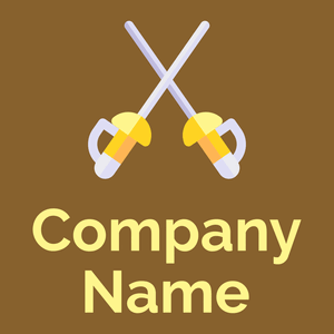 Fencing logo on a Rusty Nail background - Deportes