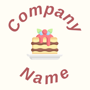 Pastry logo on a Floral White background - Eten & Drinken
