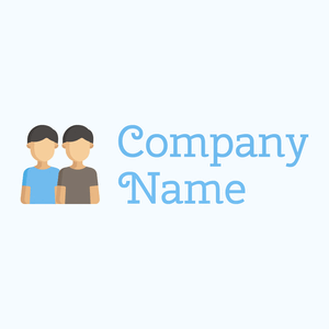 Couple on a Alice Blue background - Abstract