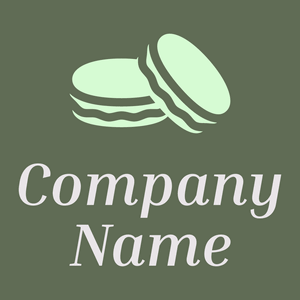 Two Macarons logo on a Cactus background - Alimentos & Bebidas