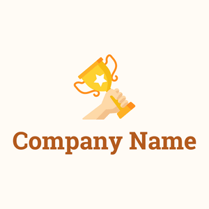 Trophy on a Floral White background - Abstrait