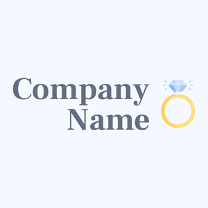Diamond ring logo on a Alice Blue background - Moda & Belleza