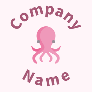 Octopus logo on a Lavender Blush background - Tiere & Haustiere