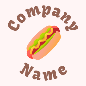 Hot dog logo on a Snow background - Nourriture & Boisson