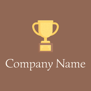 Trophy logo on a Leather background - Sports
