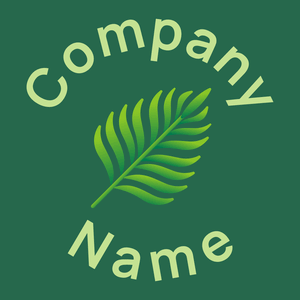 Tropical leaves logo on a Green Pea background - Medio ambiente & Ecología