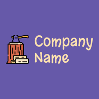 Woodcutter logo on a Blue Marguerite background - Bouw & Gereedschap