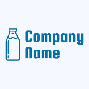 Milk bottle logo on a Alice Blue background - Agricultura