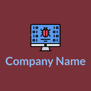 Computer logo on a Paprika background - Internet