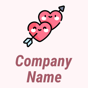 Hearts logo on a Lavender Blush background - Rencontre