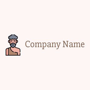 Prehistoric man on a Snow background - Abstract