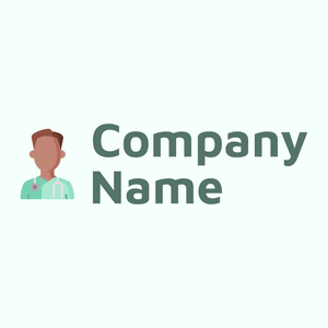 Nurse logo on a Mint Cream background - Hospital & Farmácia