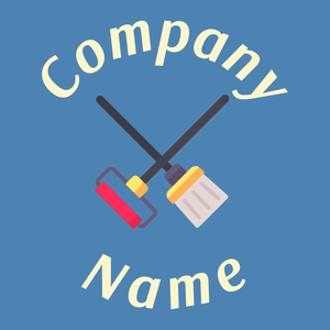 Cleaning logo on a Steel Blue background - Limpieza & Mantenimiento