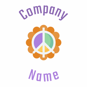 Peace sign logo on a White background - Abstracto
