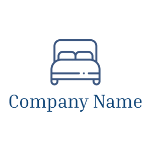Blue Double bed on a White background - Construction & Outils