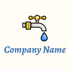 Plumbering logo on a Floral White background - Entreprise & Consultant
