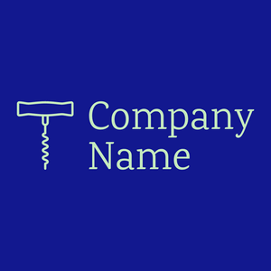 Corkscrew logo on a Ultramarine background - Abstrato