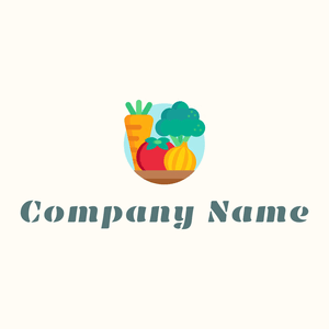 Vegetables logo on a Floral White background - Agricoltura