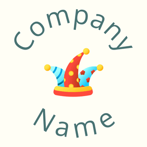 Sunset Orange Clown hat on a Ivory background - Arte & Entretenimiento