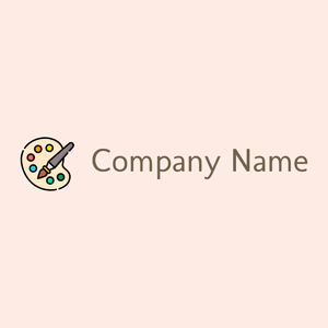 Palette logo on a Seashell background - Enfant & Garderie