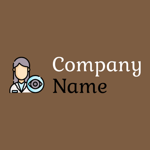 Opthalmologist logo on a Dark Wood background - Médicale & Pharmaceutique
